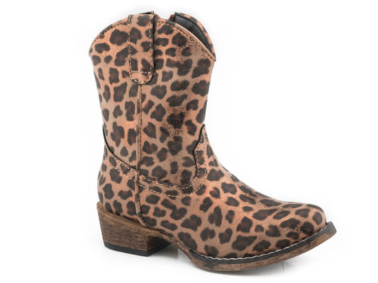 Roper Girls Toddler Snip Toe All Over Leopard Print - Roper