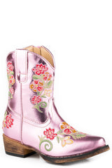 Roper Girls Toddler Pink Metallic Faux Leather Upper - Roper