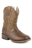 Roper Boys Toddler Brown And Tan Faux Leather - Roper