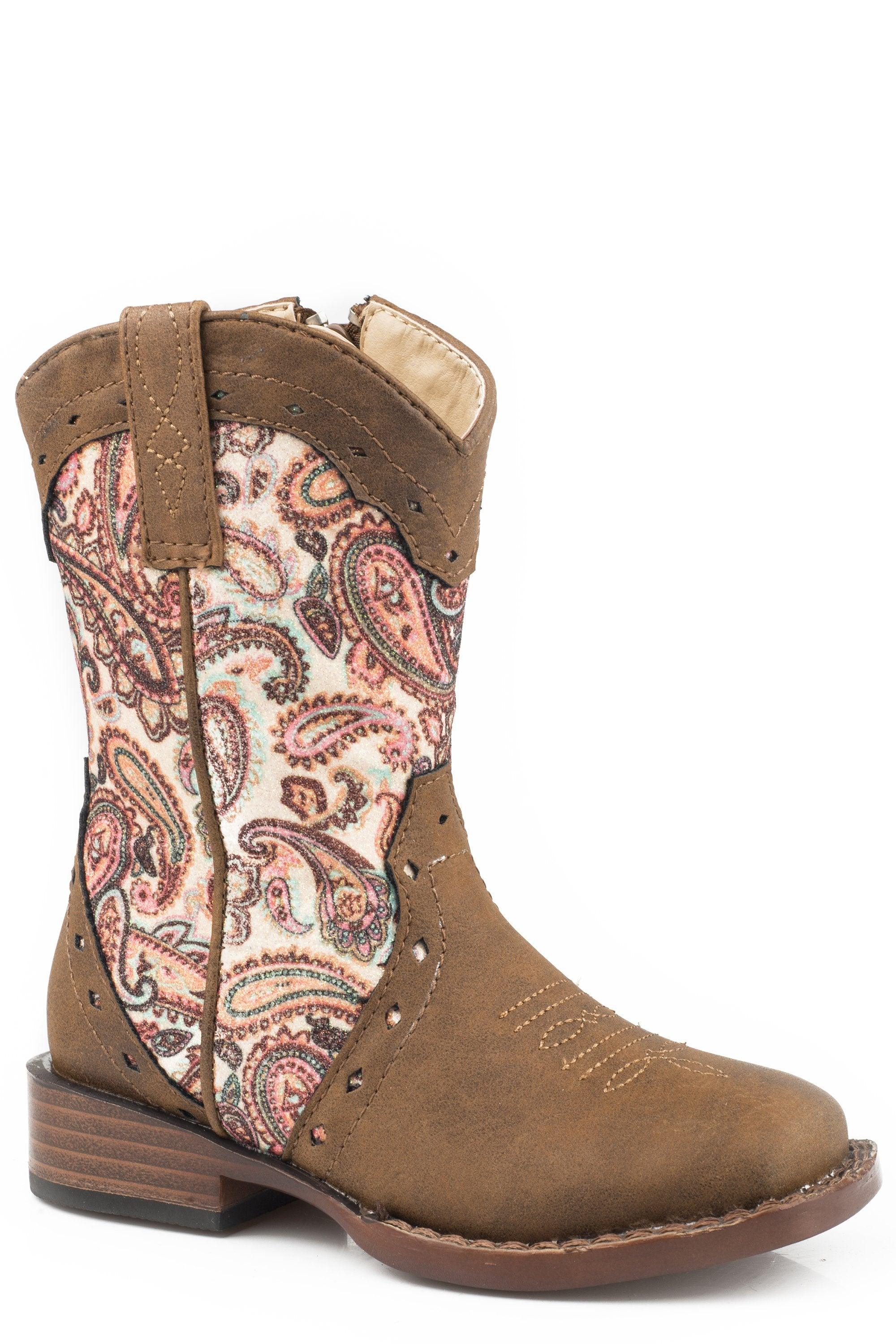 ROPER GIRLS TODDLER TRIAD DESIGN BROWN AND PAISLEY - Flyclothing LLC