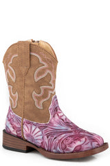 Roper Girls Toddler Tan Shaft With Western Stitch - Roper