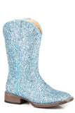Roper Toddler Girls  Blue Multi Glitter Vamp  Shaft Boot - Roper