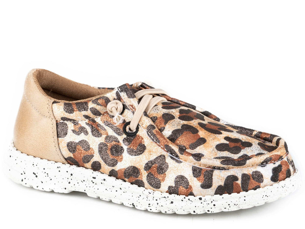 Roper Little Girls Metallic Leopard Faux Leather - Roper