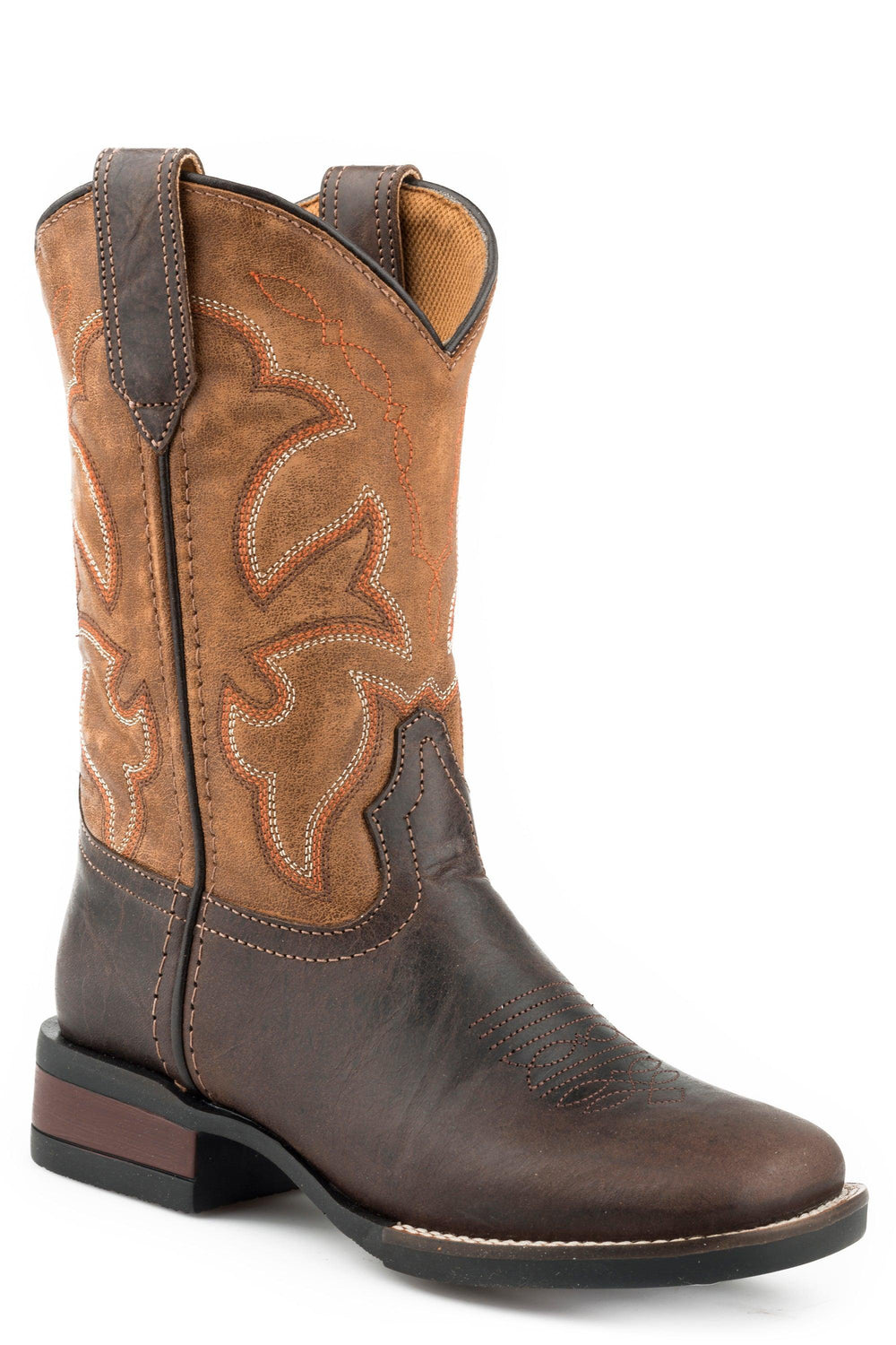 ROPER LITTLE ROPER BOYS MEDIUM TAN BURNISHED LEATHER - Roper