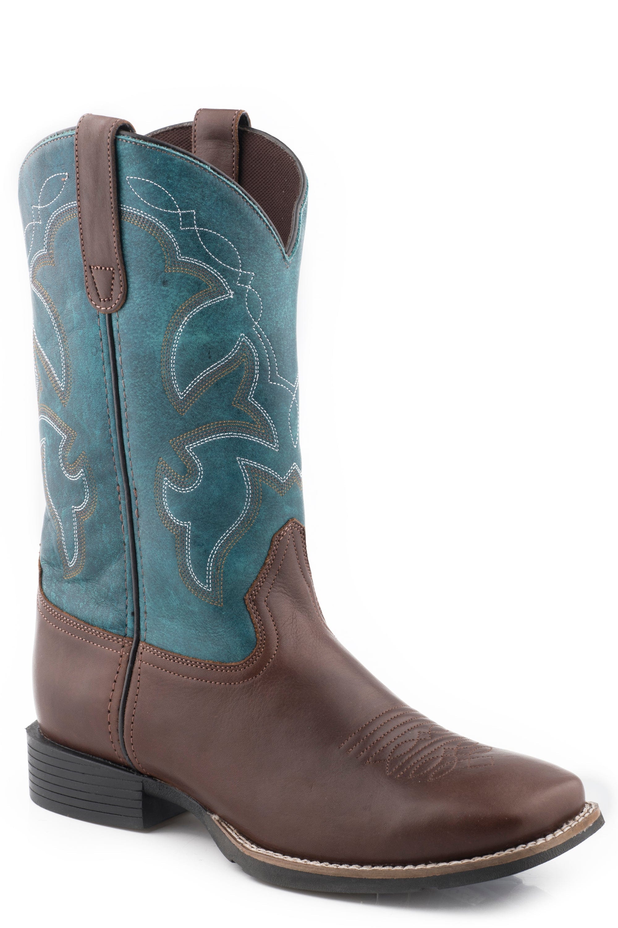 Roper Little Boys Brown Tumbled Leather Vamp - Roper