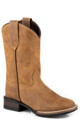 Roper Little Boys Tan Oiled Suede Leather - Roper