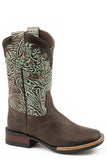 Roper Little Girls Brown Oiled Leather Vamp - Roper