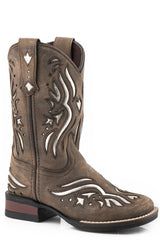 Roper Little Girls Brown Oiled Leather Upper - Roper