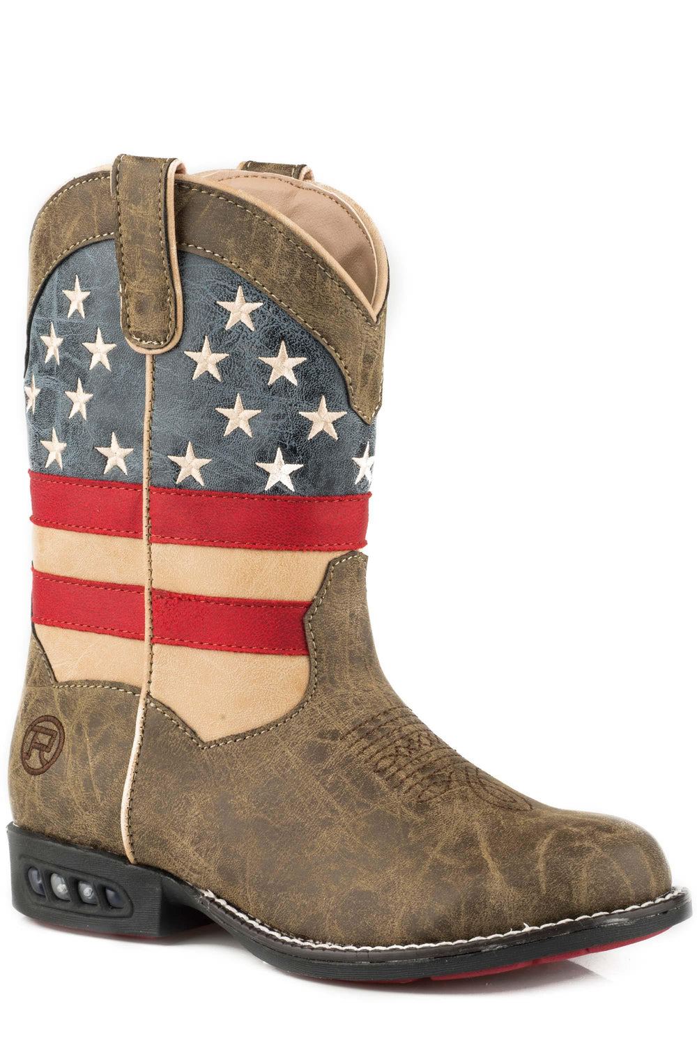 Roper Little Boys Light Up Boot - Roper