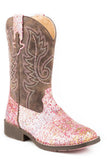 Roper Little Girls Pink Southwest Glitter - Roper