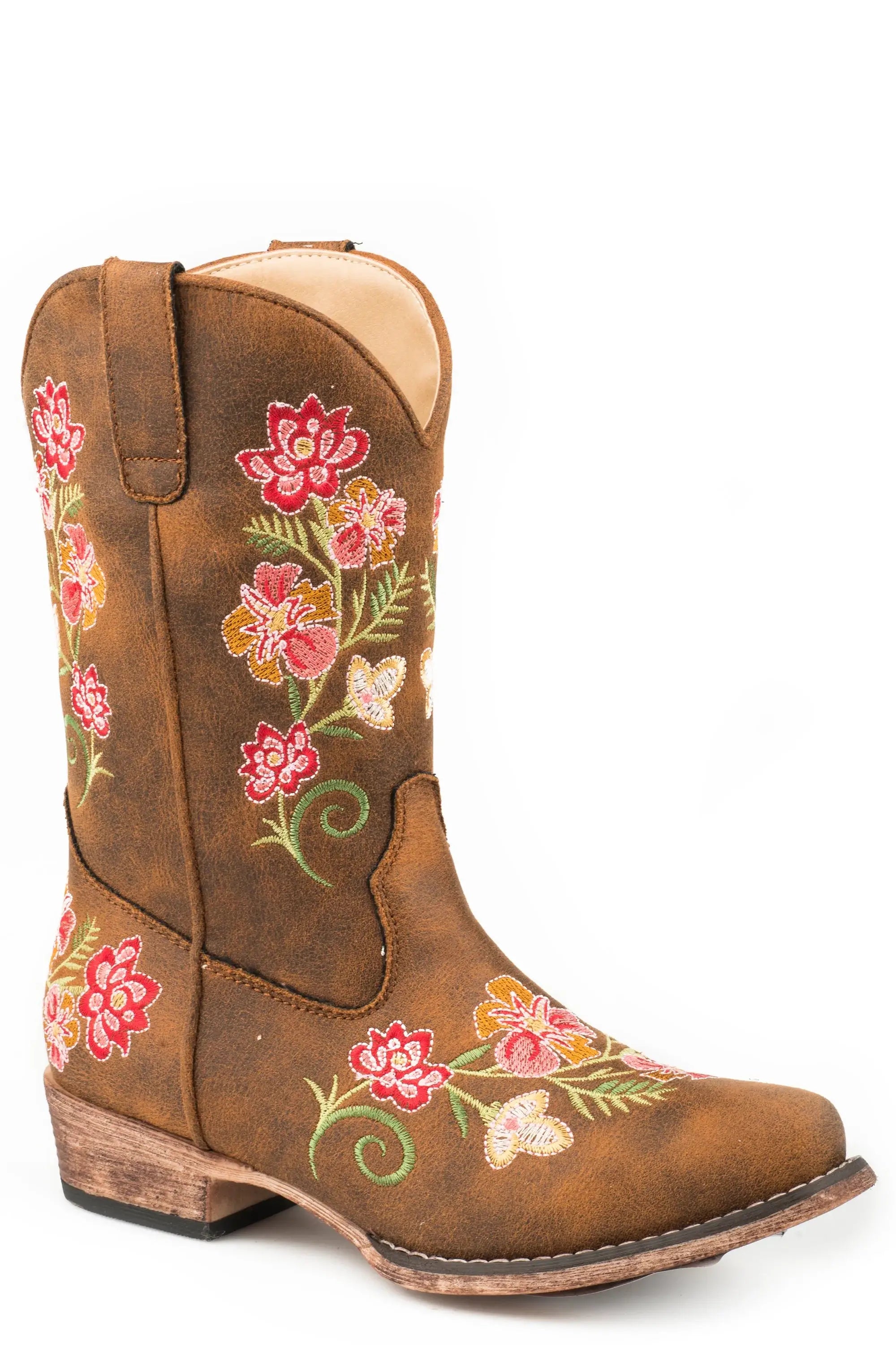 Roper Little Girls Vintage Cognac Textile All Over - Roper - Flyclothing LLC