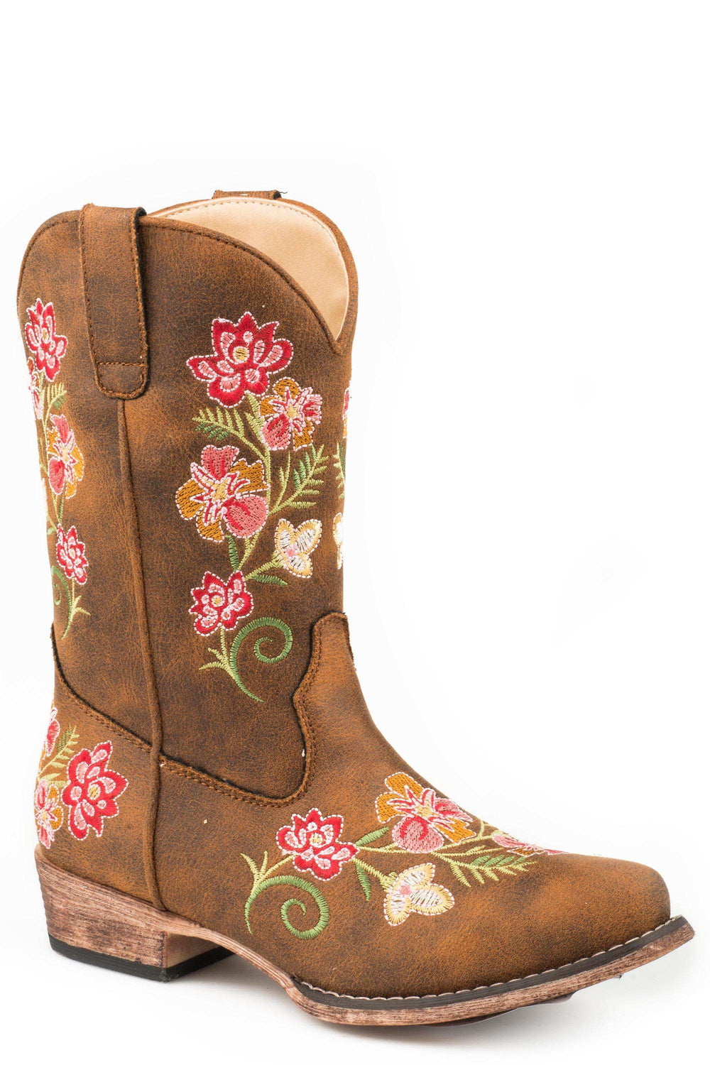 Roper Little Girls Vintage Cognac Textile All Over - Roper - Flyclothing LLC