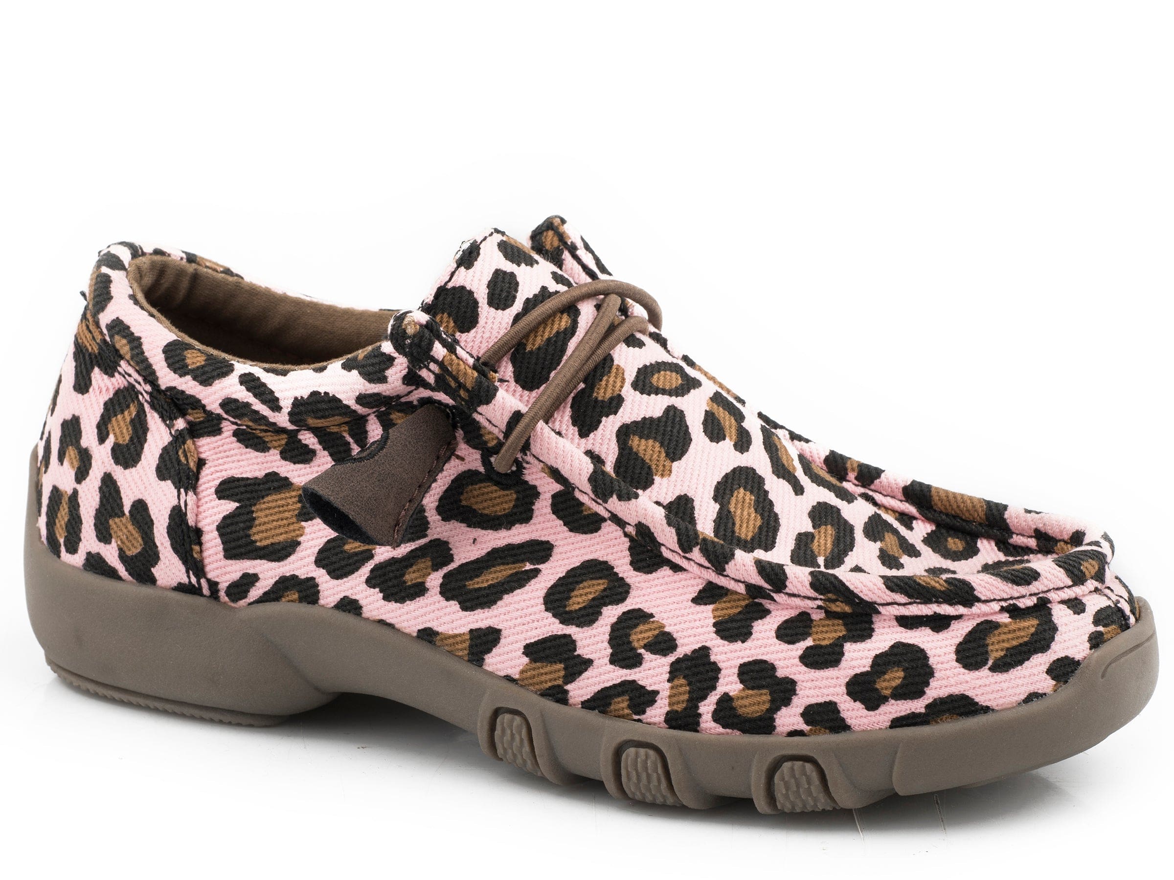 Roper Little Girls Pink Leopard Canvas - Roper