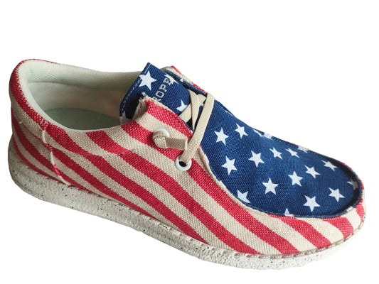 Roper Little Boys Upper All-Over Flag Design - Roper