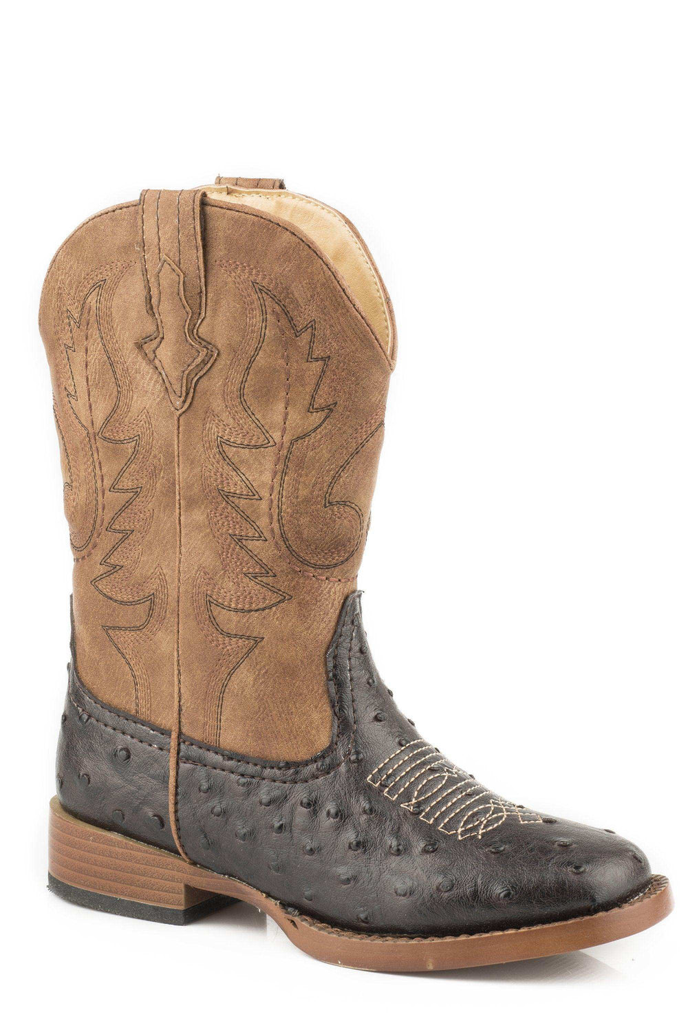 ROPER LITTLE ROPER BOYS FAUX BROWN AND TAN OSTRICH - Roper - Flyclothing LLC