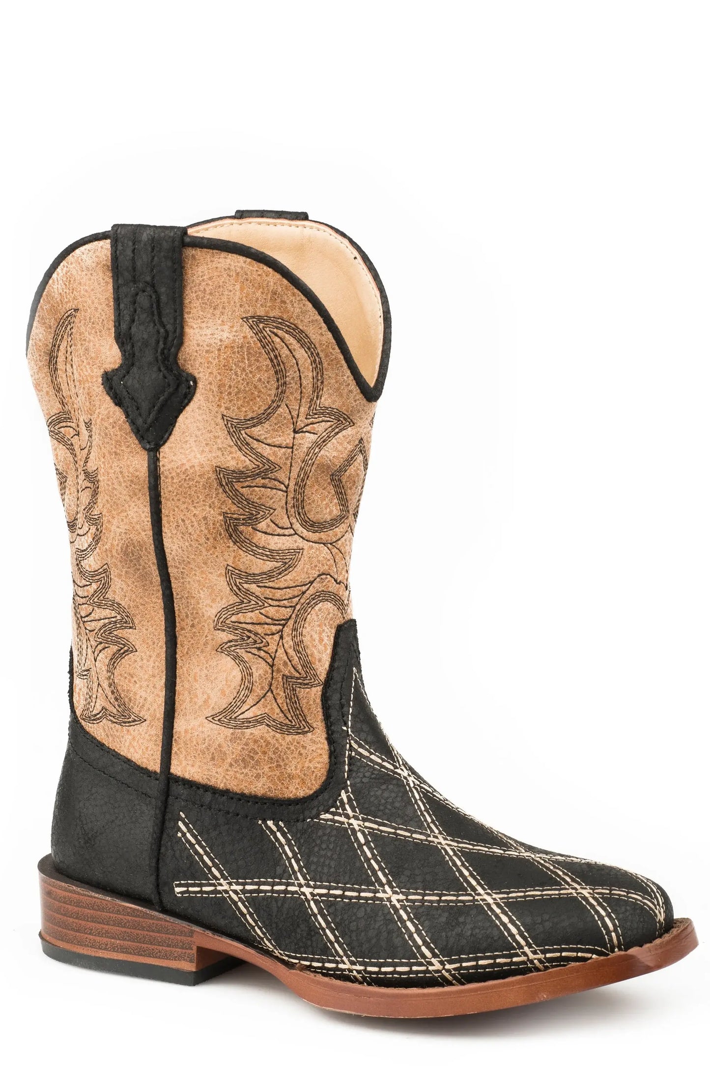 Roper Little Boys Black Vamp Tan Upper - Roper - Flyclothing LLC