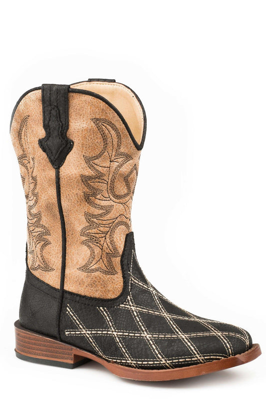 Roper Little Boys Black Vamp Tan Upper - Roper - Flyclothing LLC