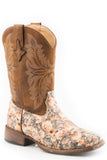 Roper Little Girls Brown Multi Floral Glitter - Roper