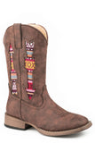 Roper Little Girls Brown Vintage Vamp - Roper