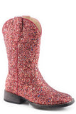 Roper Little Girls Red Multi Glitter Vamp - Roper