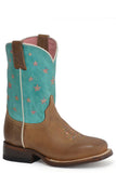 Roper Little Girls Burnish Brown Leather Vamp - Roper