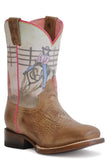 Roper Little Girls Burnished Brown Leather Vamp - Roper