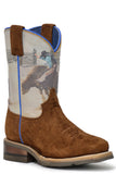Roper Little Boys Brown Suede Leather Vamp - Roper