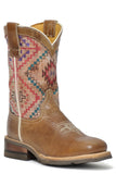 Roper Little Girls Burnished Brown Leather Vamp - Roper
