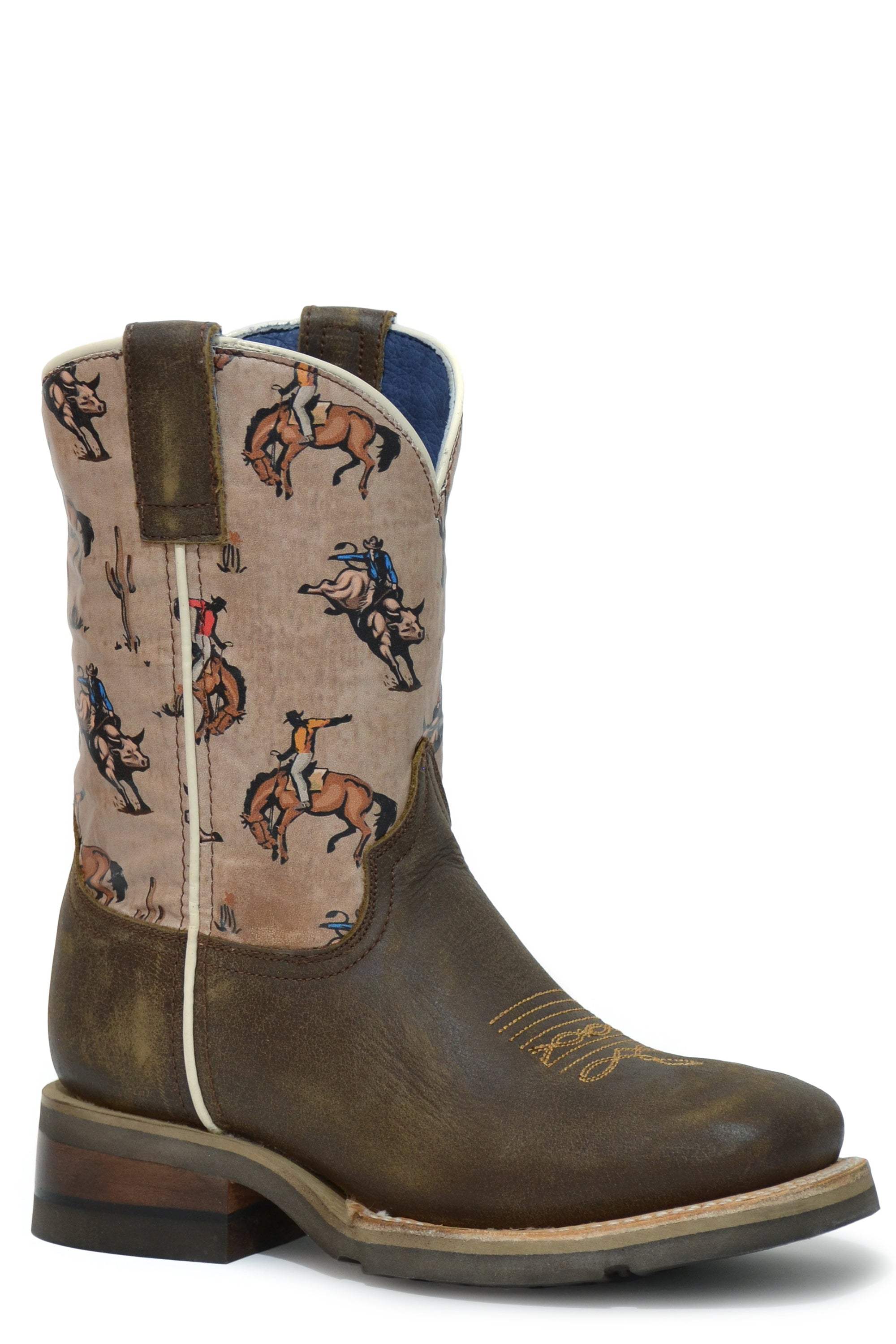 Roper Little Boys Vintage Brown Leather Vamp - Roper - Flyclothing LLC