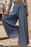 Printed Tied Wide Leg Pants - Trendsi
