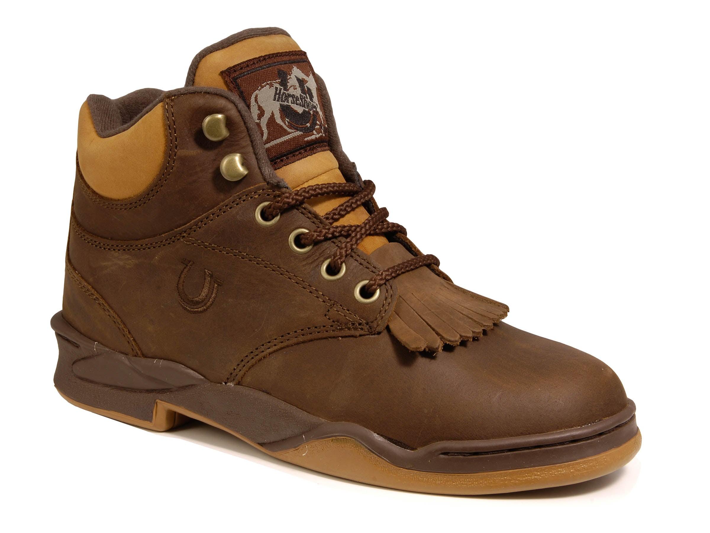 Roper Mens Kiltie Horseshoe Crazy Horse Brown