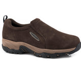 Roper Mens Brown Suede Leather Slip On With Lightweight Molded Midsole - Roper