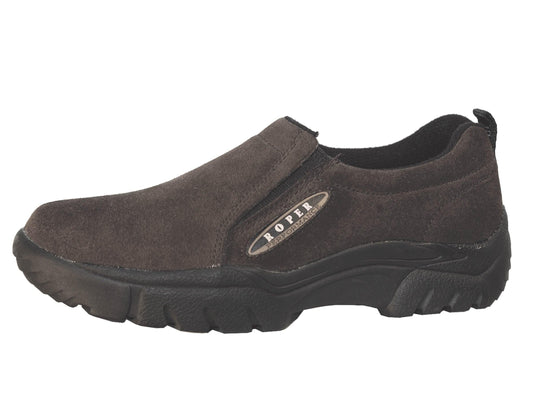 Roper Mens Performance Slip On Mahogany Brown Suede - Roper
