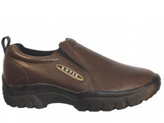 Roper Mens Performance Slip On Bay Brown Tumbled Leather - Roper