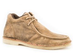 Roper Mens Gum Sole Chukka 2 Eyelet Lace Up Tan Vintage Leather - Roper
