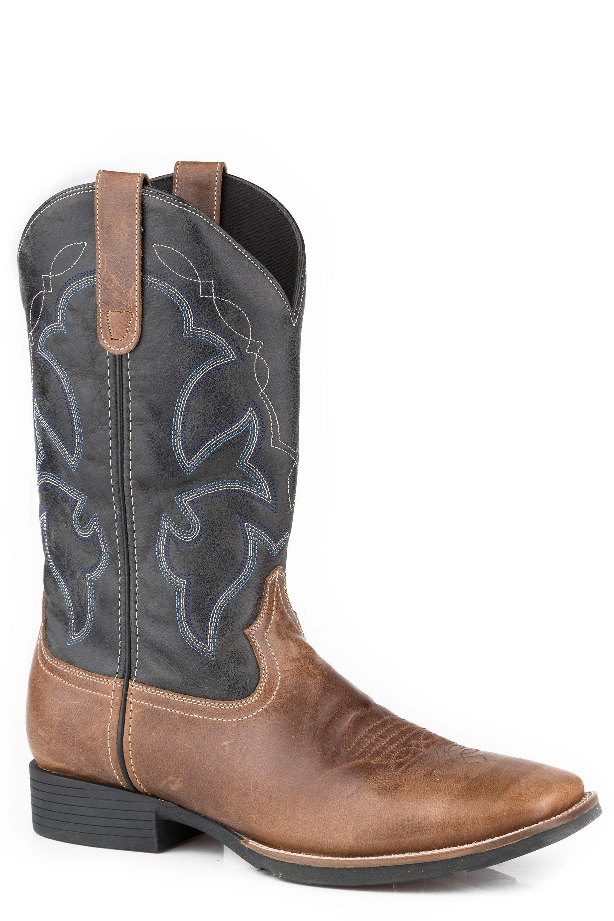 Roper Mens Brown Vamp With Navy Leather Shaft - Roper - Flyclothing LLC