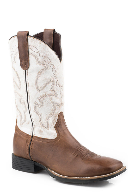 Roper Mens Tan Vamp And White Leather Shaft - Roper