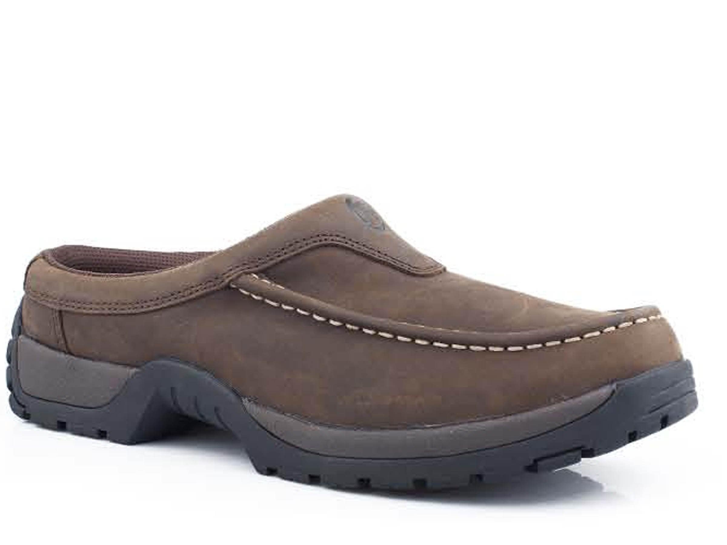 Roper Mens Performance Lite Sole Slip On Oiled Brown Leather With Removable Insole And Stirrup Shank - Roper