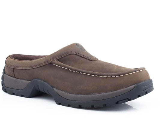 Roper Mens Performance Lite Sole Slip On Oiled Brown Leather With Removable Insole And Stirrup Shank - Roper