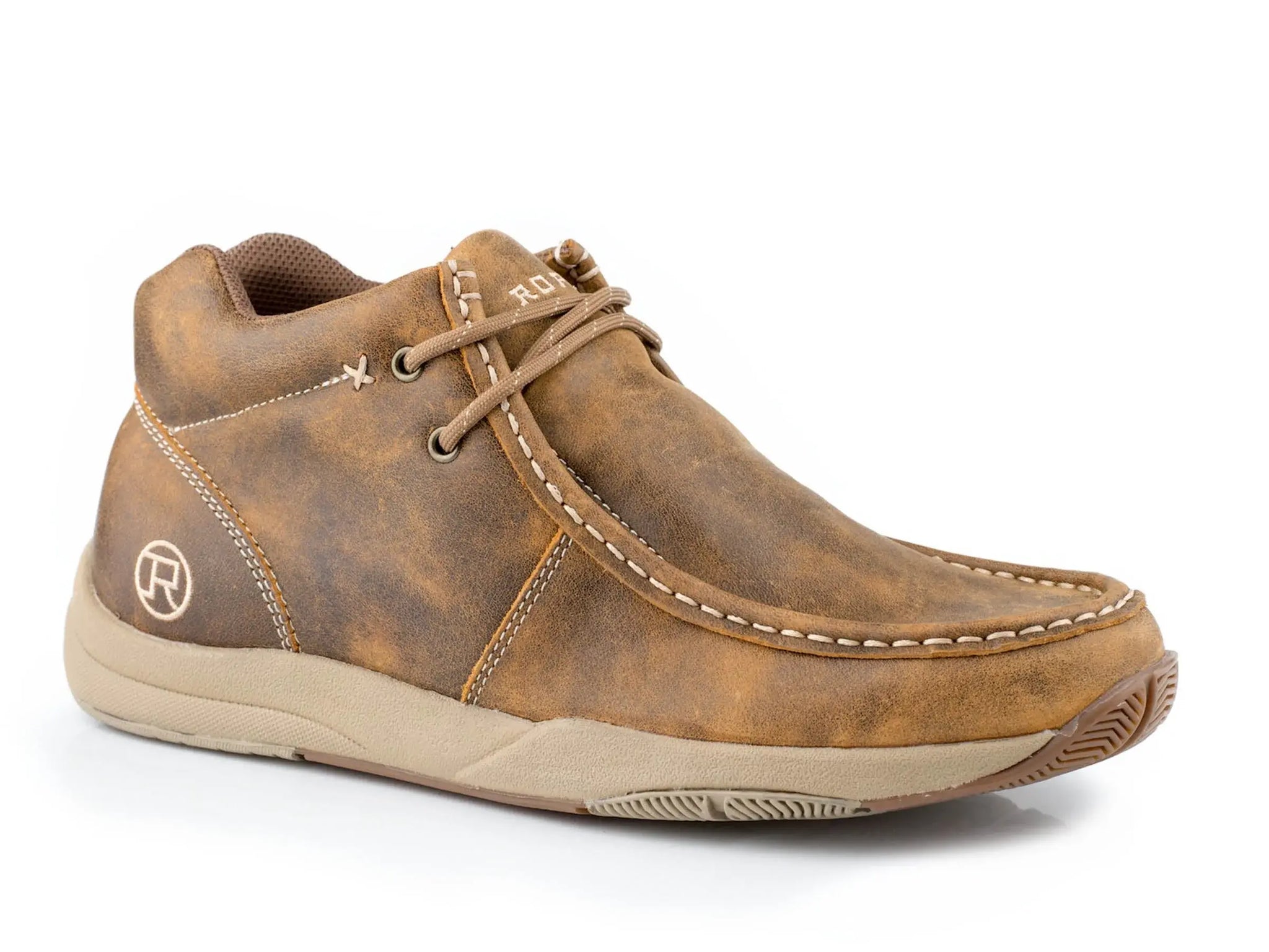 Roper Mens Swifter Sole Chukka Tan Distressed Leather - Roper - Flyclothing LLC