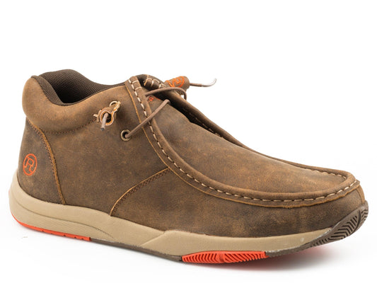 Roper Mens Tan Distressed Leather - Roper