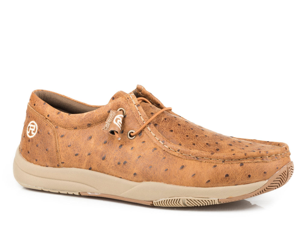 Roper Mens Tan Stamped Ostrich Leather - Roper