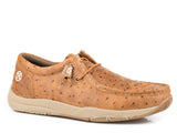 Roper Mens Tan Stamped Ostrich Leather - Roper