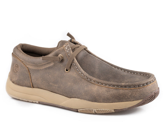 Roper Mens Rustic Brown Leather Upper - Roper