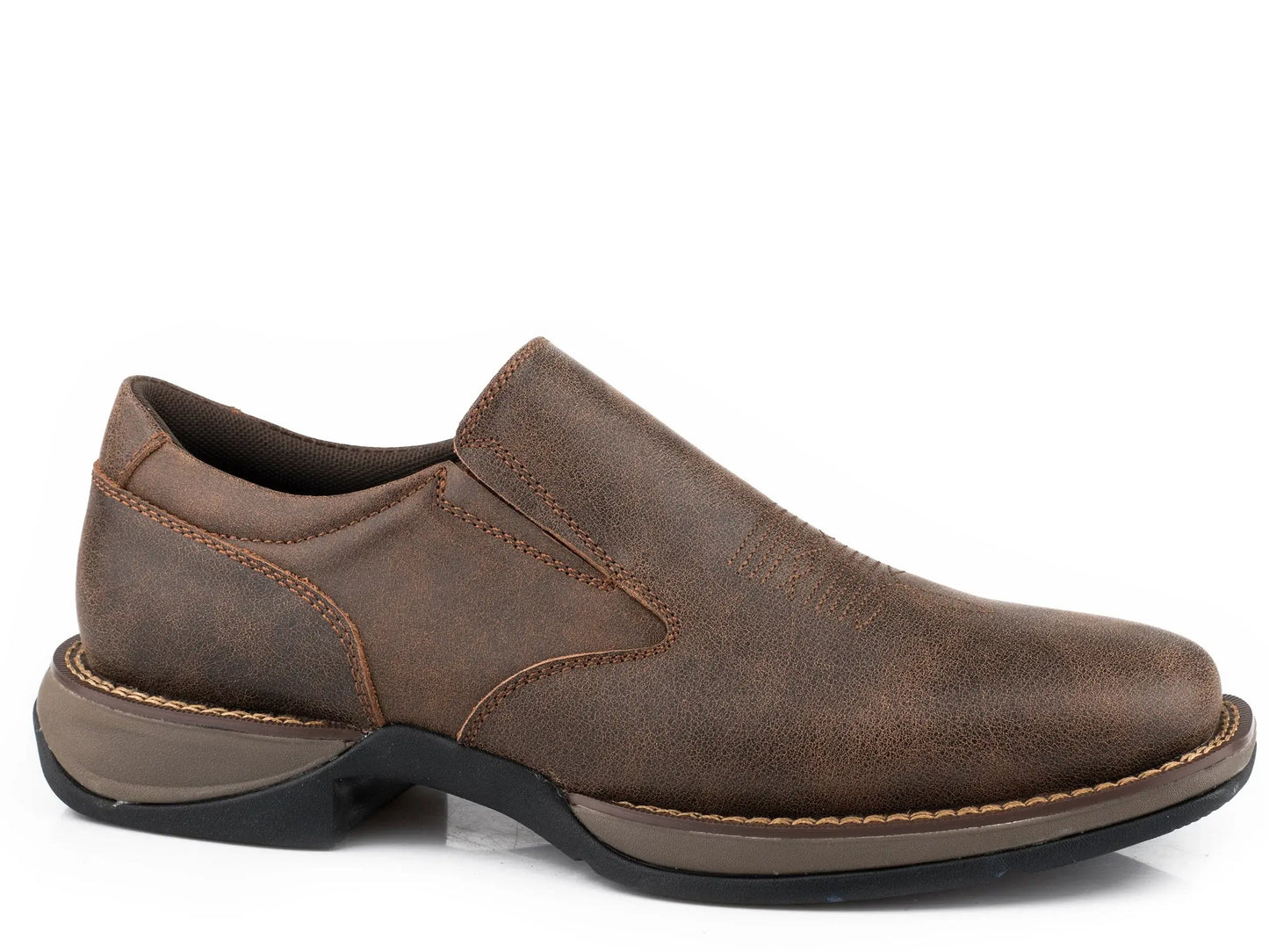 Roper Mens Vintage Brown Slip On With Wilder Bottom - Roper - Flyclothing LLC