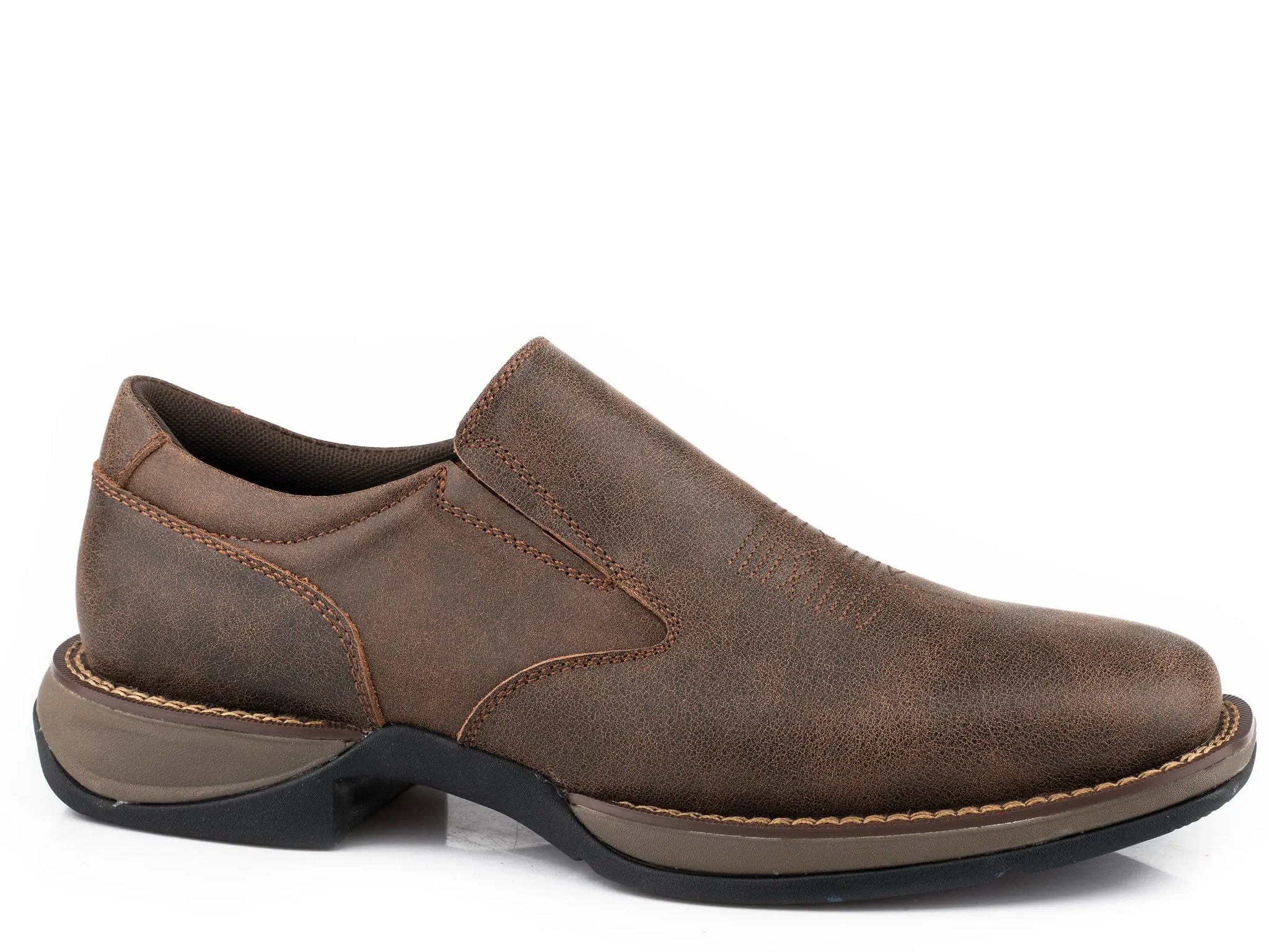 Roper Mens Vintage Brown Slip On With Wilder Bottom - Roper - Flyclothing LLC