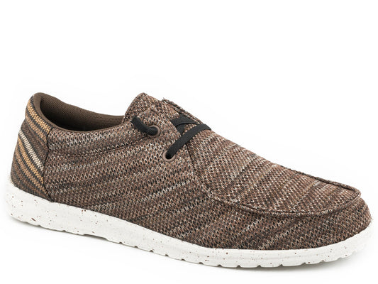 Roper Mens Brown Upper With Multi Striped Heel - Roper