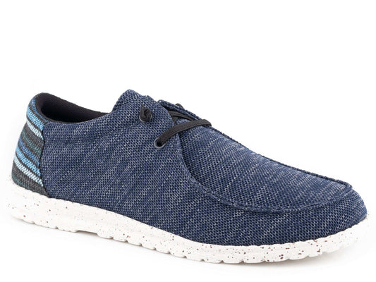 Roper Mens Blue Mesh With Multi Stripe Heel - Roper - Flyclothing LLC