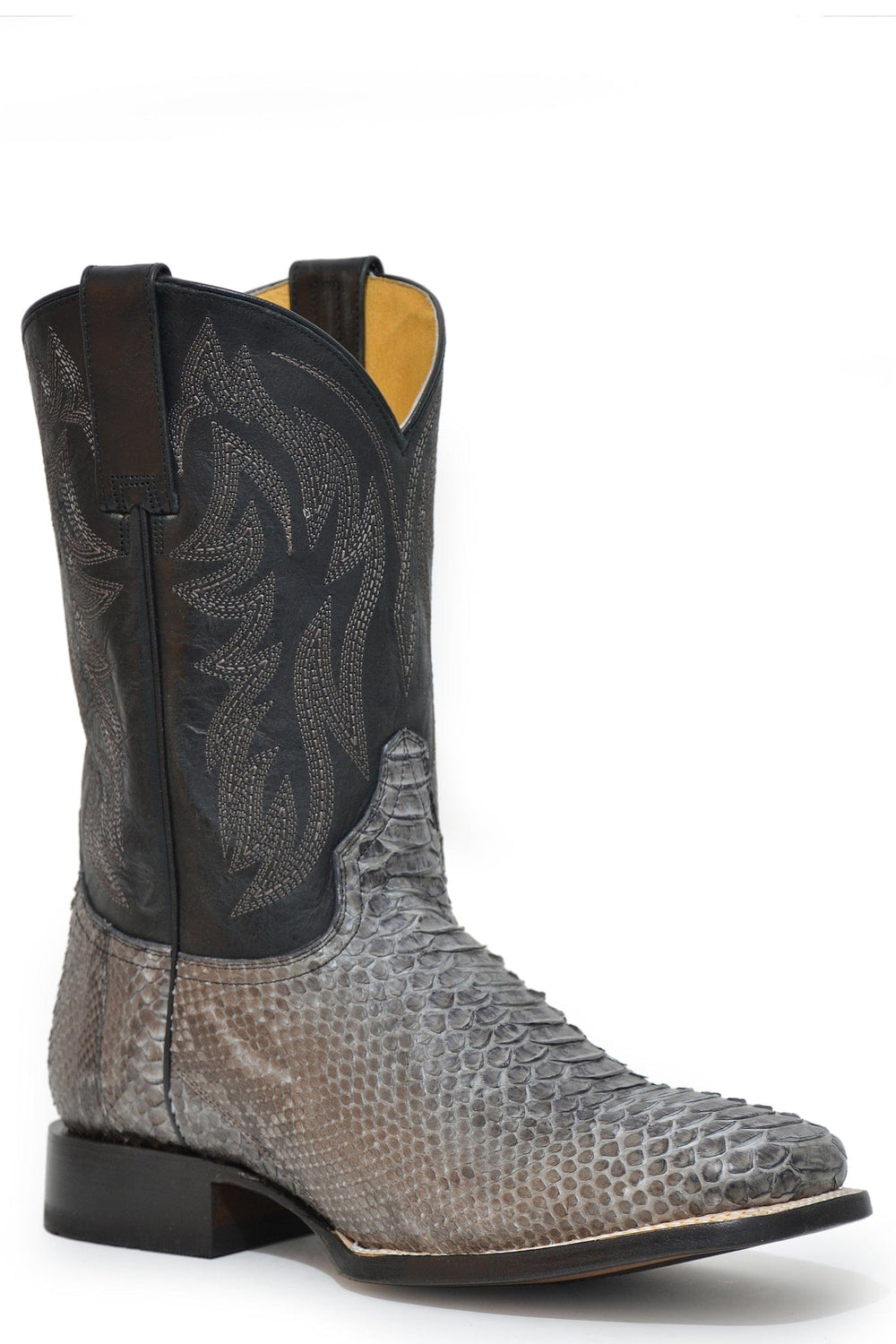 Roper Mens Vintage Grey Backcut Python Vamp Boot - Roper