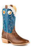 Roper Mens Waxy Brown Leather Vamp White Crown - Roper